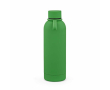 Recycled stainless steel thermal bottle with silicone handle 490 ml colour green