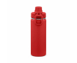 Recycled stainless steel thermal bottle with double lid 500 ml colour red