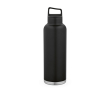 Recycled stainless steel thermal bottle with carry handle 2 L colour black