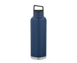 Recycled stainless steel thermal bottle with carry handle 2 L colour navy-blue