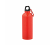 Lightweight recycled stainless steel bottle with shiny finish 510 ml colour red