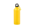Lightweight recycled stainless steel bottle with shiny finish 510 ml colour yellow