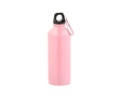 Lightweight recycled stainless steel bottle with shiny finish 510 ml colour light pink