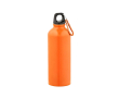 Lightweight recycled stainless steel bottle with shiny finish 510 ml colour orange