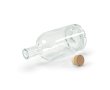 Glass bottle with airtight wooden lid 780 ml colour transparent