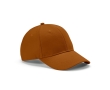 6-panel recycled cotton cap with metal buckle, 280 g/m2 colour brown