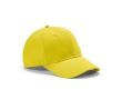 6-panel recycled cotton cap with metal buckle, 280 g/m2 colour yellow