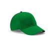 6-panel recycled cotton cap with metal buckle, 280 g/m2 colour green