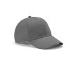 6-panel recycled cotton cap with metal buckle, 280 g/m2 colour grey