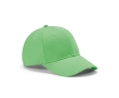 6-panel recycled cotton cap with metal buckle, 280 g/m2 colour light-green