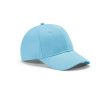 6-panel recycled cotton cap with metal buckle, 280 g/m2 colour light blue