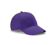 6-panel recycled cotton cap with metal buckle, 280 g/m2 colour violet