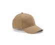 6-panel recycled cotton cap with metal buckle, 280 g/m2 colour camel