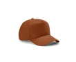 Recycled cotton cap with neck closure, 280 g/m2 colour brown
