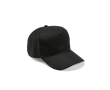 Recycled cotton cap with neck closure, 280 g/m2 colour black
