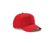 Recycled cotton cap with neck closure, 280 g/m2 colour red
