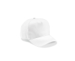 Recycled cotton cap with neck closure, 280 g/m2 colour white