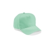 Recycled cotton cap with neck closure, 280 g/m2 colour light-green