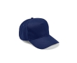 Recycled cotton cap with neck closure, 280 g/m2 colour navy-blue