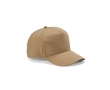 Recycled cotton cap with neck closure, 280 g/m2 colour camel