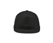 Flat peaked cap made from recycled cotton, 180 g/m2 colour black