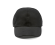Adjustable 6-panel snapback RPET hat, 110 g/m2 colour black