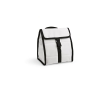 Thermal RPET bag with black details colour white