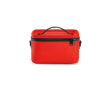 Recycled plastic cool bag with double carry handles 7.5L colour red