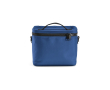 Insulated recycled plastic cool bag with wide opening 10L colour blue