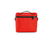 Insulated recycled plastic cool bag with wide opening 10L colour red