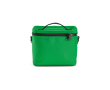 Insulated recycled plastic cool bag with wide opening 10L colour green