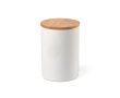 Ceramic kitchen jar with bamboo lid, 900 ml colour white