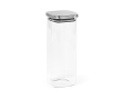 Glass container with recycled steel lid, 2.04 L colour transparent