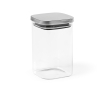 Glass jar with recycled stainless steel lid, 1.13 L colour transparent