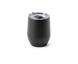 Recycled stainless steel thermal mug with lid, 310 ml colour black