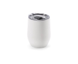 Recycled stainless steel thermal mug with lid, 310 ml colour white