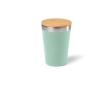 Recycled stainless steel thermal mug lid, 300 ml colour pastel green