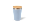 Recycled stainless steel thermal mug lid, 300 ml colour marbled blue