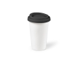 Takeaway thermal mug made of ceramic silicone lid, 290 ml colour black