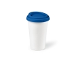 Takeaway thermal mug made of ceramic silicone lid, 290 ml colour blue