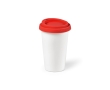Takeaway thermal mug made of ceramic silicone lid, 290 ml colour red