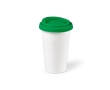 Takeaway thermal mug made of ceramic silicone lid, 290 ml colour green