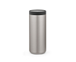 Recycled stainless steel double-wall travel tumbler 500 ml colour silver