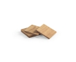 Set of 4 sustainable coasters made from Acacia wood colour natural