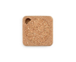 Set of round natural cork coasters made in Europe colour natural