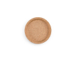 Round cork coaster with raised rim made in Europe colour natural