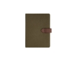 Writing folder made of recycled cotton with fastener, A5 colour military green