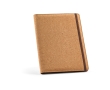 Cork folder with elastic closure and tablet sleeve, A4 colour natural