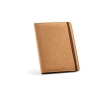 Cork document folder with phone pocket and pen holder, A5 colour natural