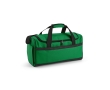Sports bag made of RPET with black reflective straps colour green